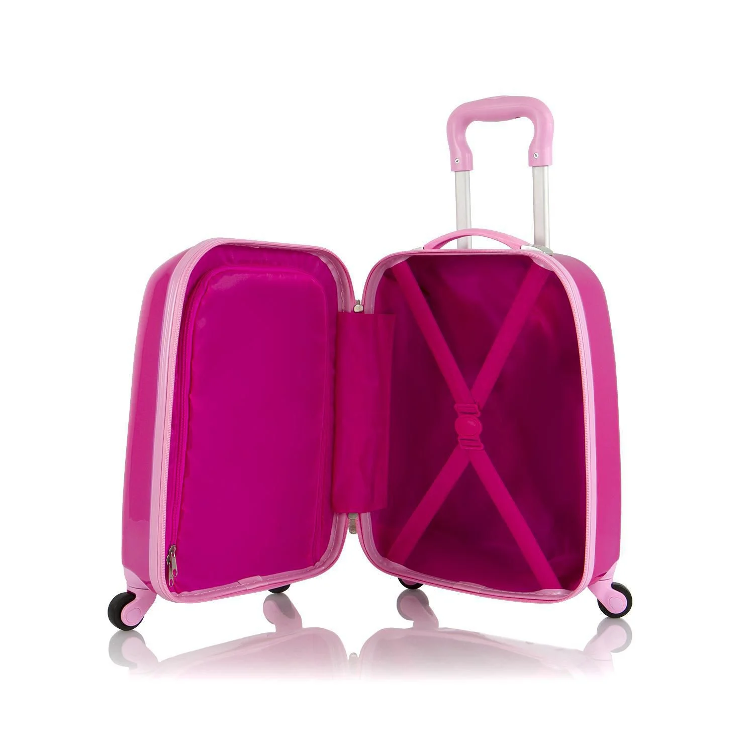 Set Troler pentru copii cu 4 roti Heys Fashion Unicorn + Casti antifonice pentru copii Muffy Roz [4]