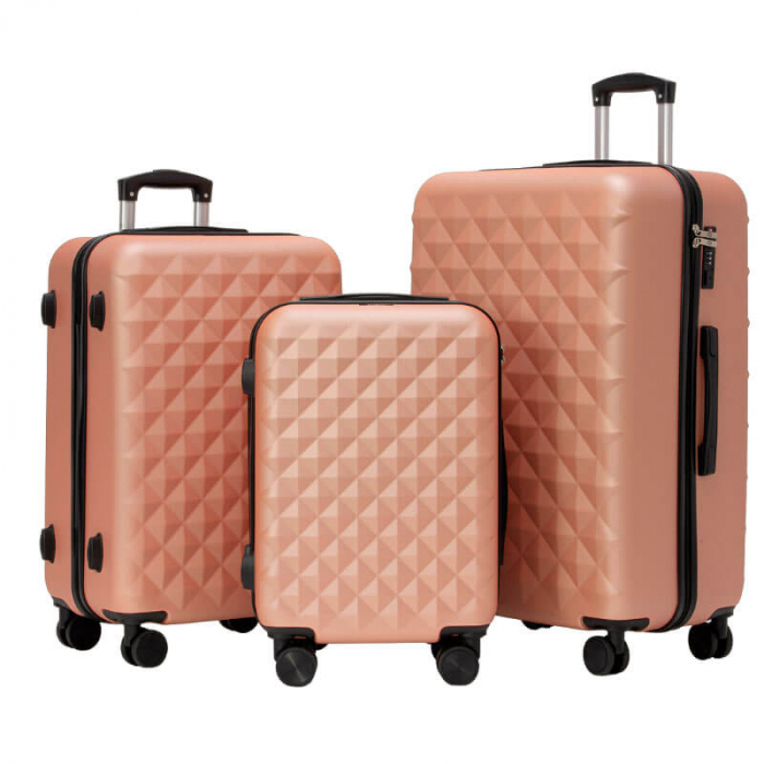 Troler de cabina Rowex Crystal S 55x38x23 cm, champagne [4]