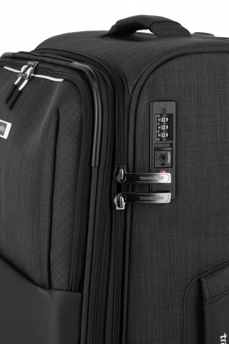 Troler de cala Travelite PROOF 4 roti  Mediu Extensibil Negru [4]