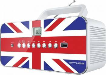 Sistem audio portabil MUSE M-28 UK, Display LCD, CD-Player, Radio, AUX-in, Port USB, Alb-Color [1]