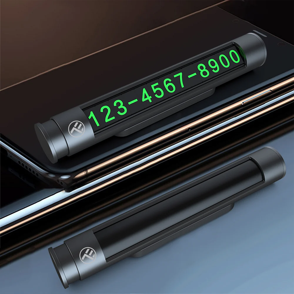 Suport Tellur doua numere de telefon pentru parcare temporara, metalic, negru [7]