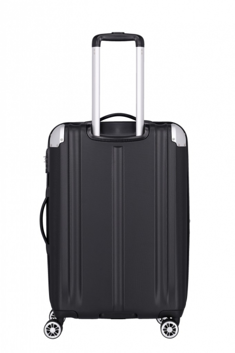 Set trolere Travelite CITY 4 roti L extensibil/M extensibil/S - Negru cu colturi din aluminiu  [12]
