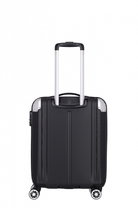Set trolere Travelite CITY 4 roti L extensibil/M extensibil/S - Negru cu colturi din aluminiu  [19]