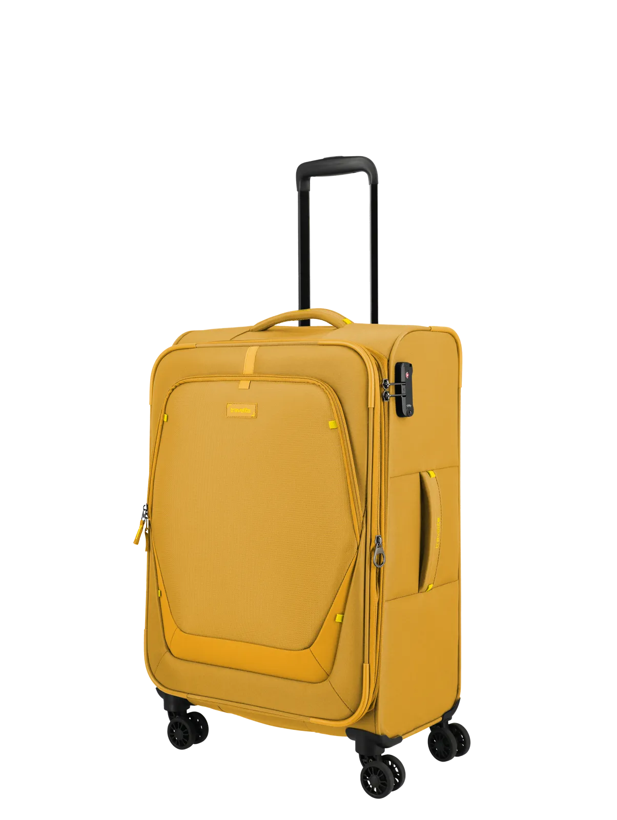 Travelite Set valize Umbria cu 4 roți, 3 piese, cu pliuri extensibile,Galben [4]