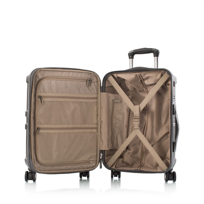 Troler de cabina Heys Commander Gri-inchis, 53cm x 39cm x 23cm, extensibil [5]