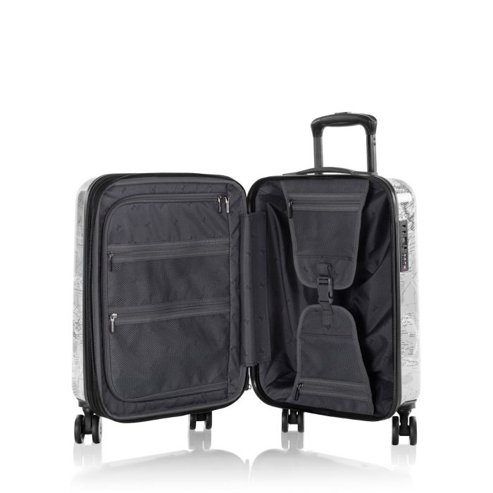 Troler de cabina(S) ext. Heys Journey 3G Fashion Spinner 53cm x 38cm x 23cm, Alb/Negru [4]