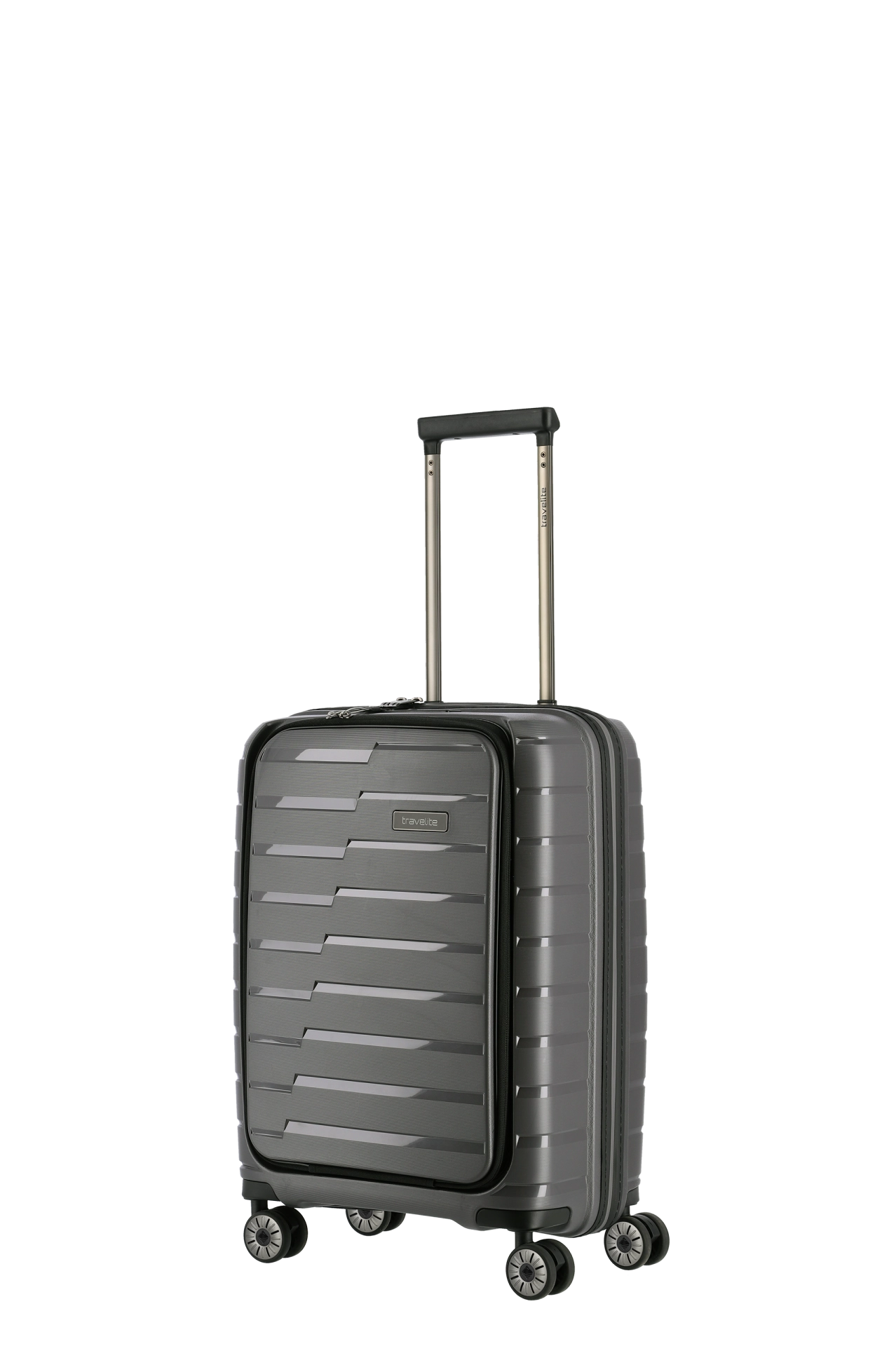 Troler de cabina ( S) 55 x 39 x 23 cm, Travelite Air Base cu buzunar frontal pentru laptop,Antracit [8]
