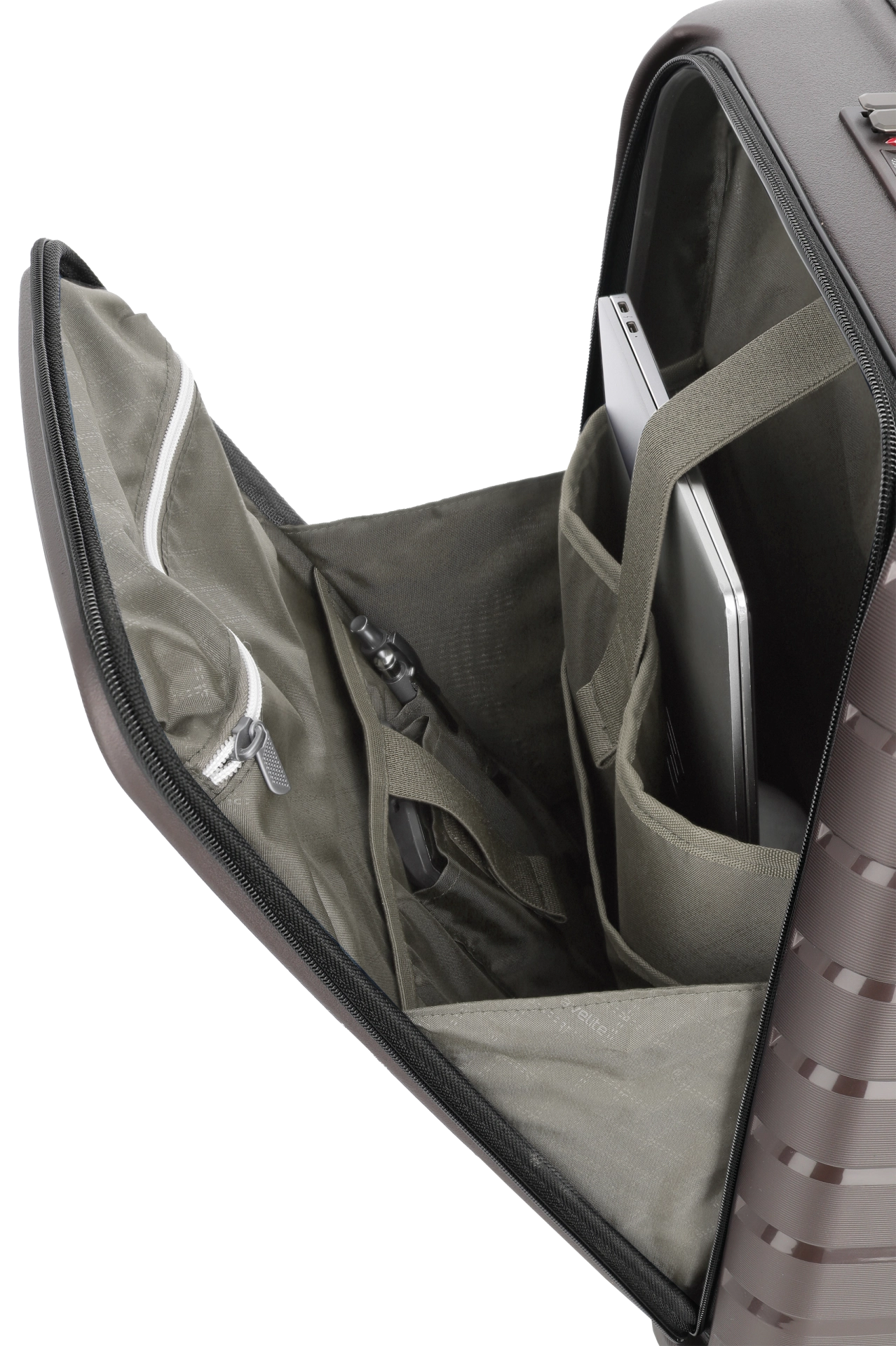 Troler de cabina ( S) 55 x 39 x 23 cm, Travelite Air Base cu buzunar frontal pentru laptop,Coffee [2]