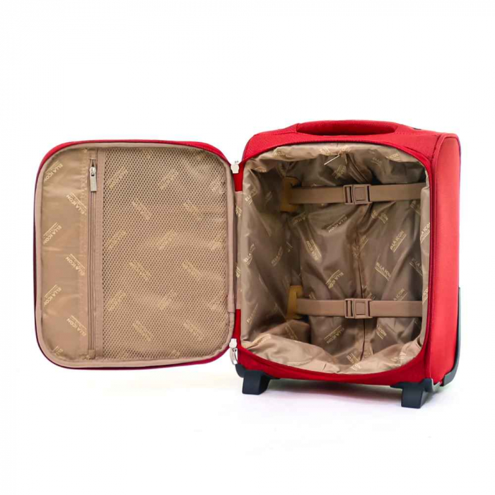 Troler de cabina(XS) ELLA ICON PETRA TEXTIL ROSU 40X30X20 CM [5]