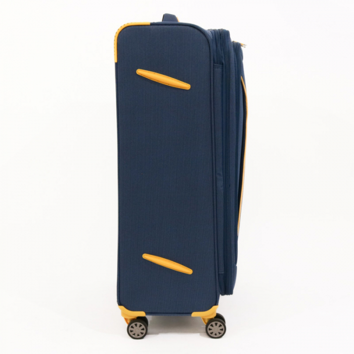 Troler de cabina (S) Lamonza Cruise, 78x47x29 cm, expandabil 30%, Bleumarin/Galben [6]