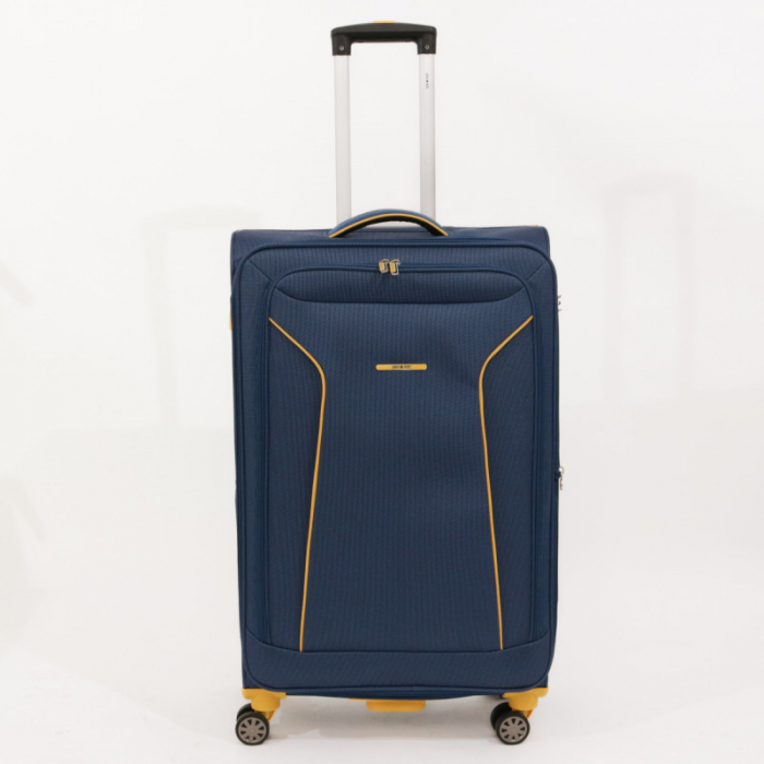 Troler de cabina (S) Lamonza Cruise, 78x47x29 cm, expandabil 30%, Bleumarin/Galben [3]