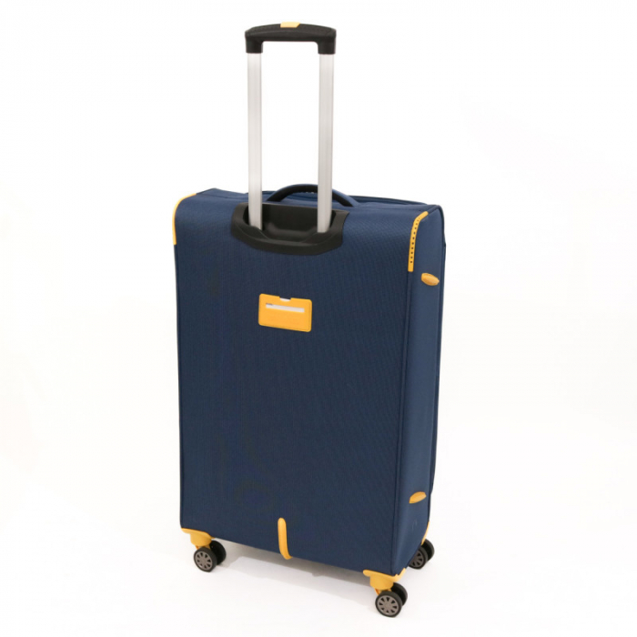 Troler de cabina (S) Lamonza Cruise, 78x47x29 cm, expandabil 30%, Bleumarin/Galben [2]