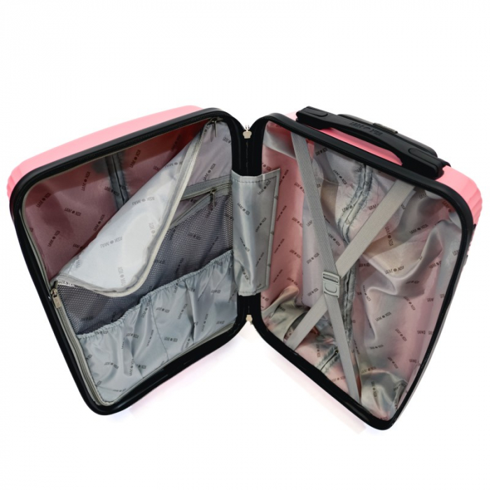 Troler de cabina(S) Lamonza Reno 55x34x21cm, roz InBagaj [9]