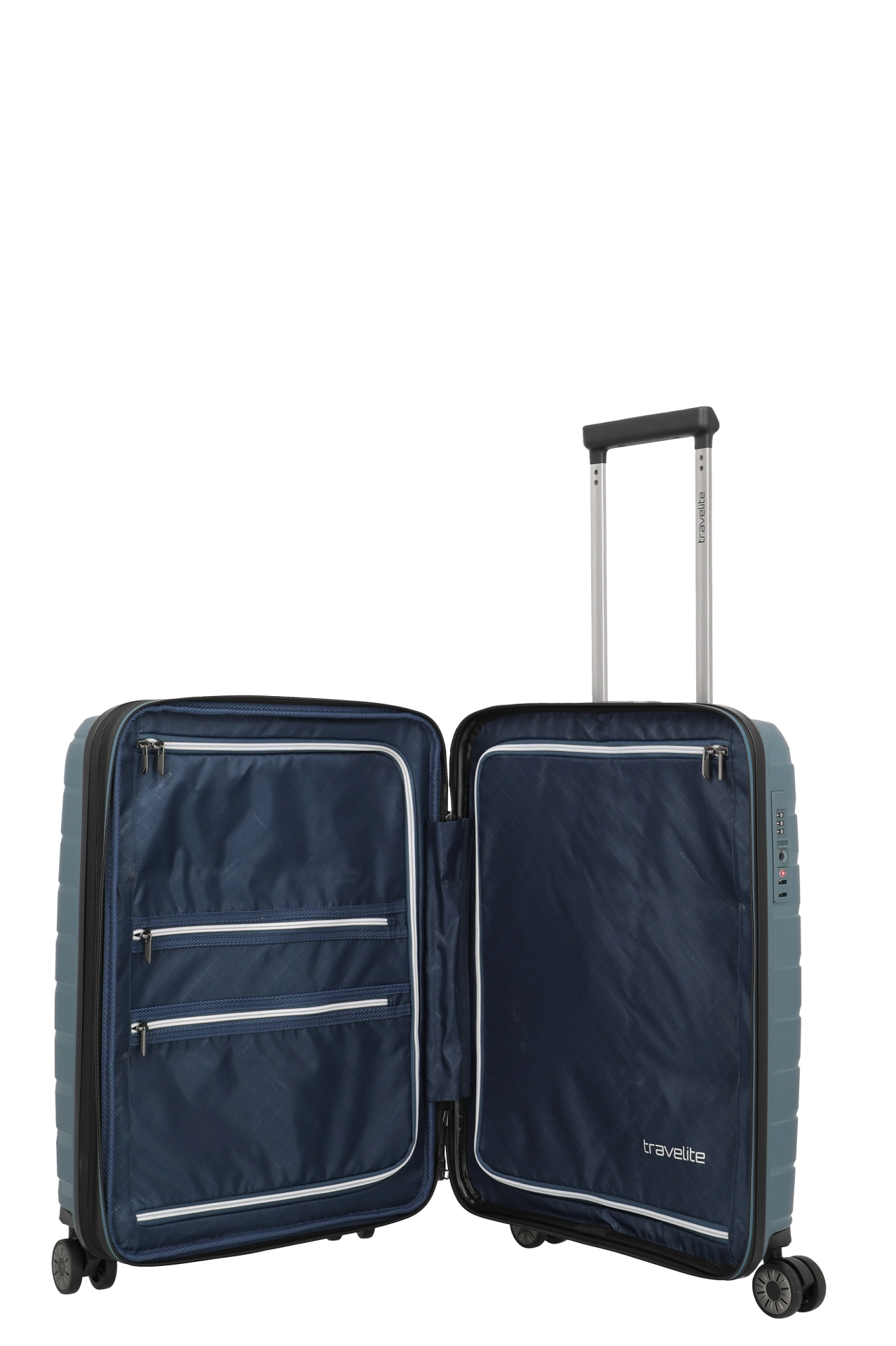 Troler de cabina(S) Travelite AIR BASE 4 roti DUBLE 55 CM - extensibil ,albastru [6]