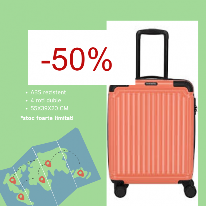 Troler de cabina TRAVELITE Cruise 39 x 55 x 20 cm coral [1]