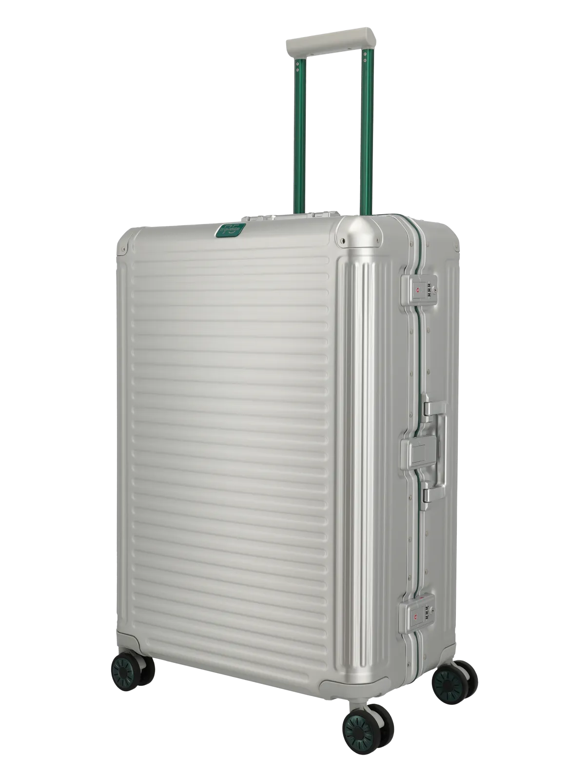 Troler de cala mare(L) Travelite NEXT 77x52x29 cm, Aluminiu, Argintiu-Verde,Ediţie specială [8]