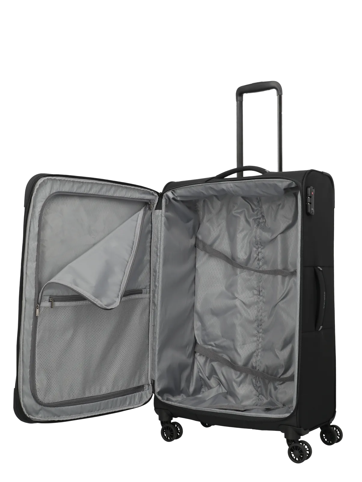 Troler de cala mare(L) Travelite Umbria cu pliuri extensibile,Negru [6]