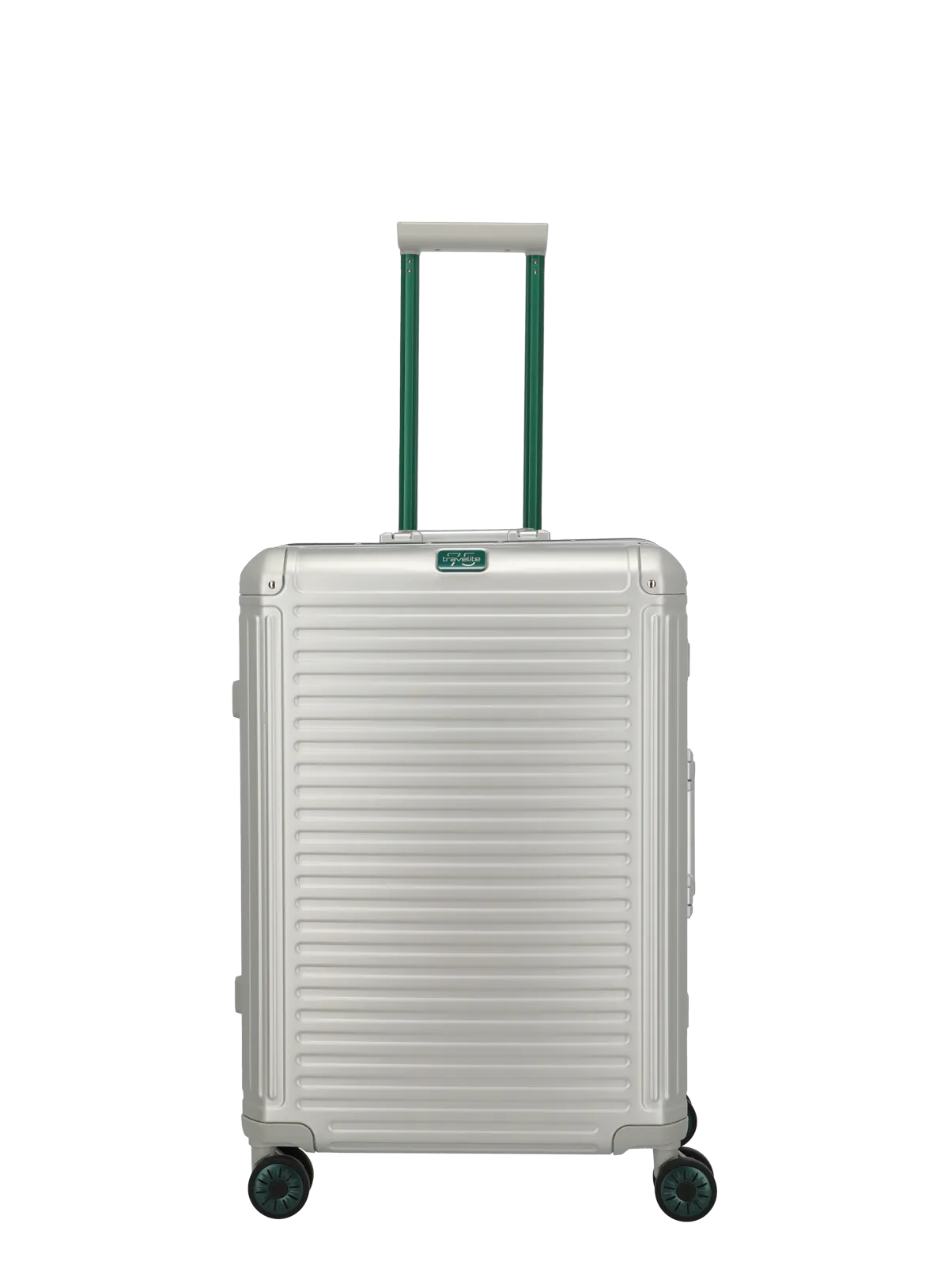 Troler de cala mediu (M) Travelite NEXT 67x47x26 cm, Aluminiu, Argintiu-Verde ,Ediţie specială [1]