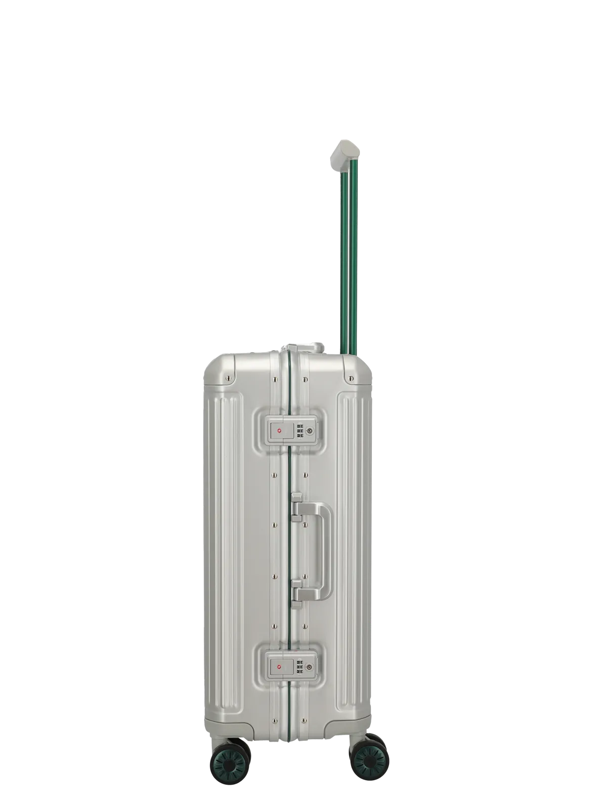 Troler de cala mediu (M) Travelite NEXT 67x47x26 cm, Aluminiu, Argintiu-Verde ,Ediţie specială [7]