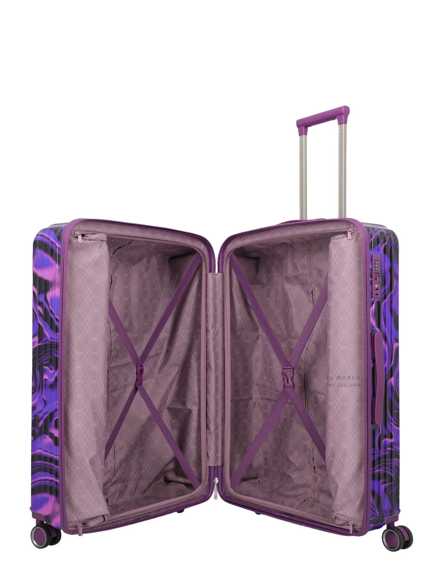 Troler de cala mare Travelite LASCANA EDITION , Purple Swirl 76 x 51 x 29 cm - L [11]