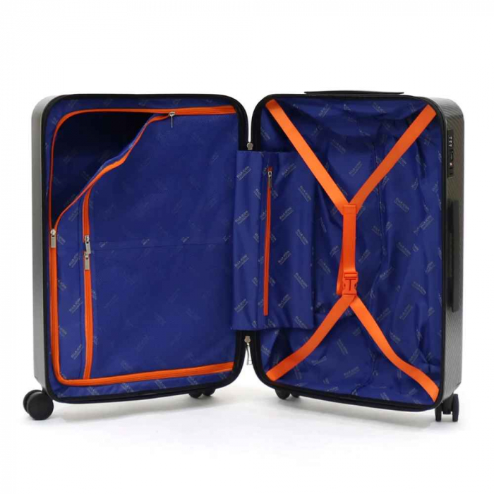 Troler de cala mediu(M) ELLA ICON SHINE NEGRU 68X46X26CM InBagaj [6]