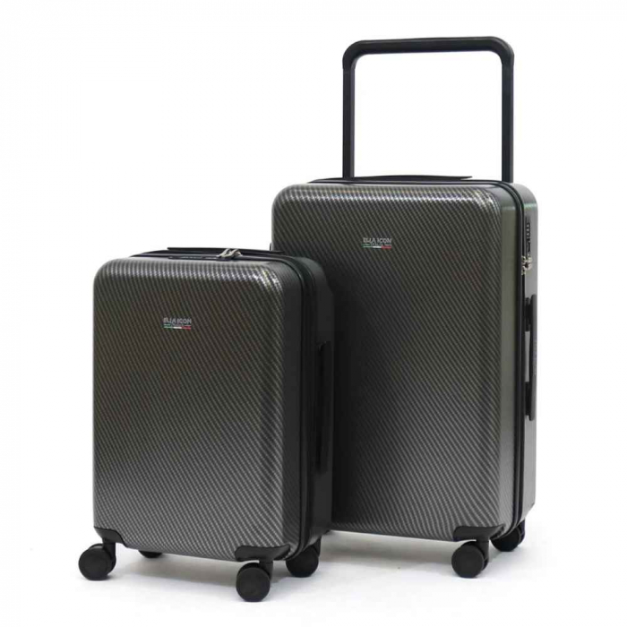 Troler de cala mediu(M) ELLA ICON SHINE NEGRU 68X46X26CM InBagaj [7]