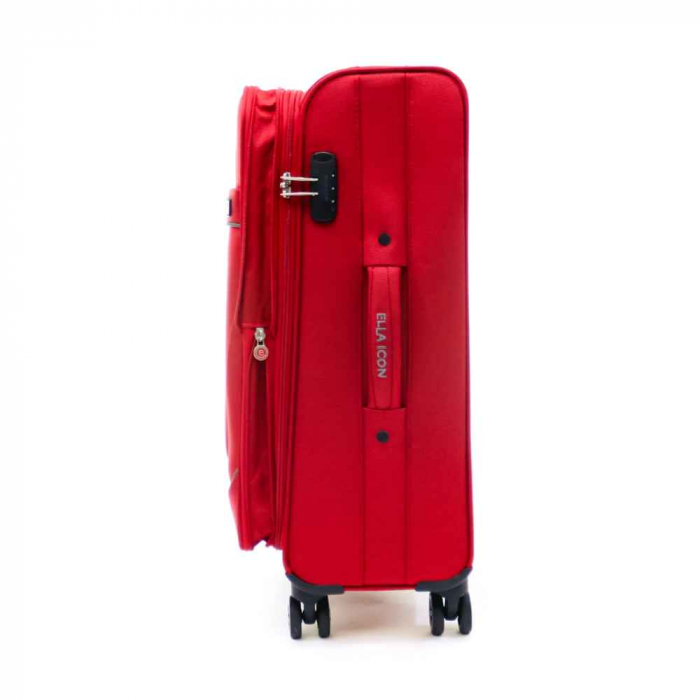 Troler de cala mediu(M) ELLA ICON PETRA TEXTIL ROSU 69X41X28 CM [4]