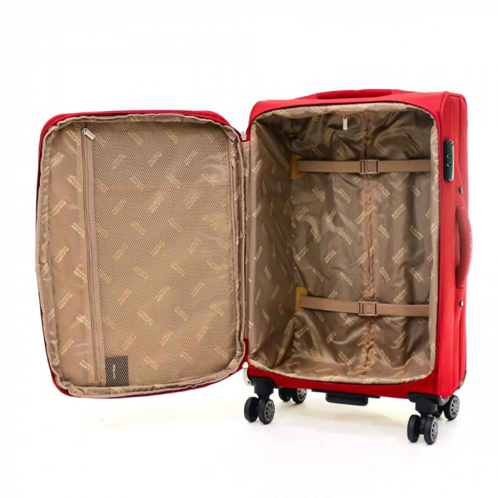 Troler de cala mediu(M) ELLA ICON PETRA TEXTIL ROSU 69X41X28 CM [8]