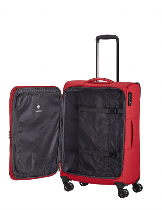 Troler de cala mediu(M) extensibil Travelite CHIOS 67 x 42 x 27 - 31 cm, Rosu [7]