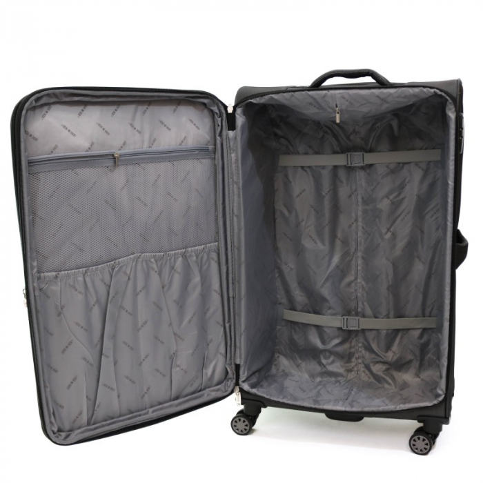 Troler de cala mare (L) Lamonza Glamour 78x48x28 cm, Gri InBagaj [8]