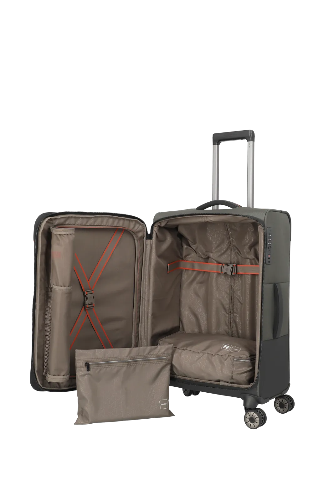 Troler de cala mediu(M) Travelite Crosslite,4 roti duble, 66 x 43 x 28/32 cm ,expandabil [9]