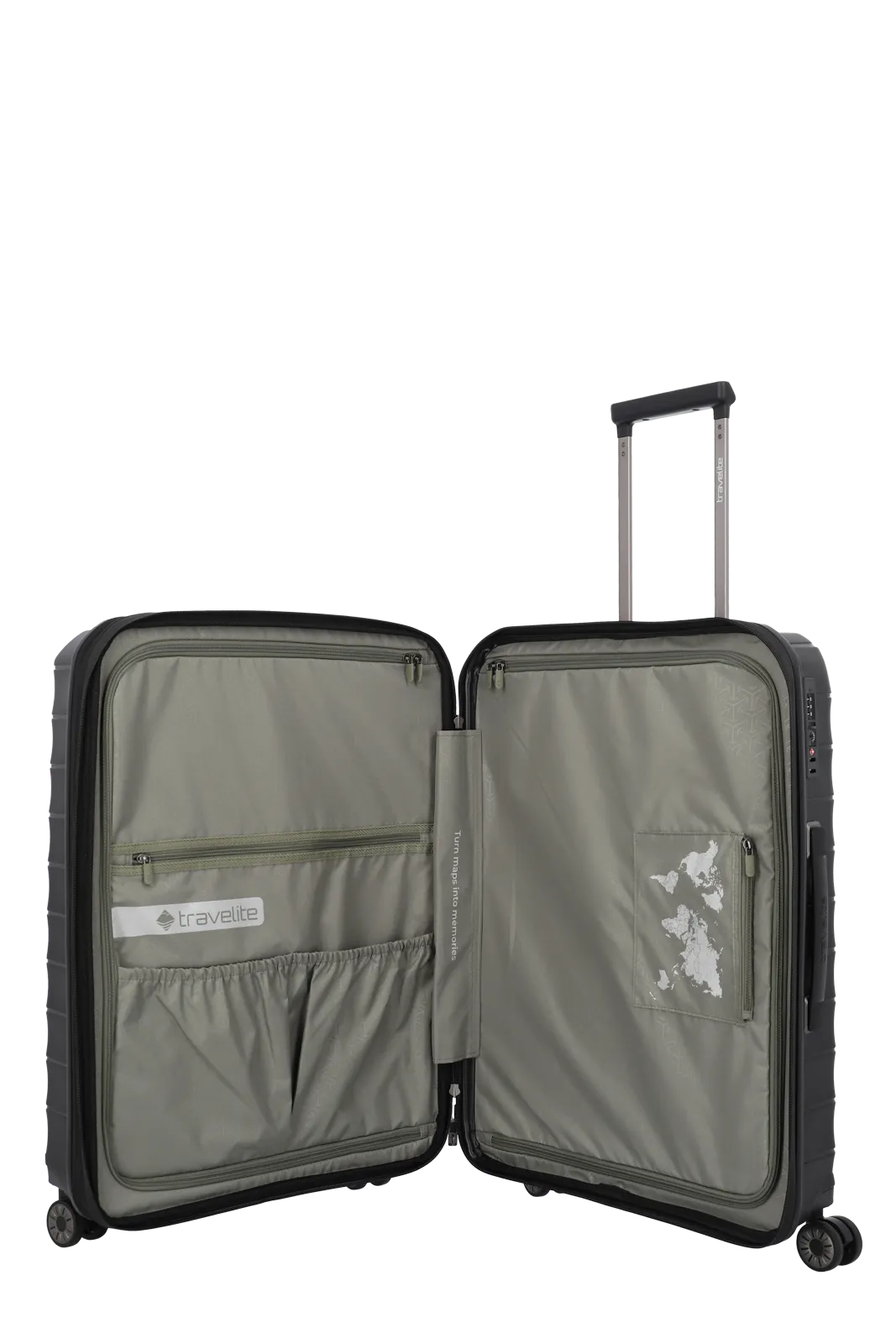 Troler de cala mediu ( M) Travelite MOOBY, 4 roti duble, 66 x 45 x 28-32 cm [10]