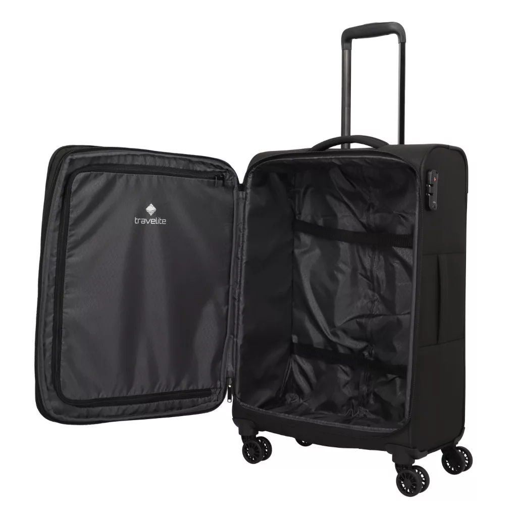 Troler de cala mediu(M)  Travelite ,RÜGEN, 4 roti duble,67 x 42 x 27-31 cm [5]