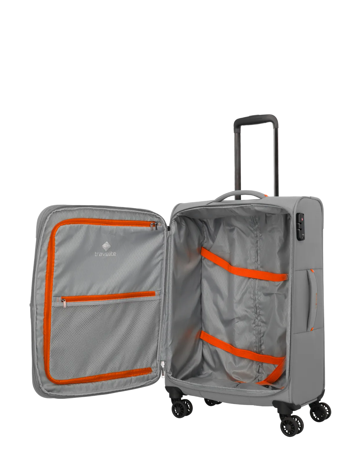 Troler de cala mediu(M) Travelite Umbria cu pliuri extensibile,Gri [5]