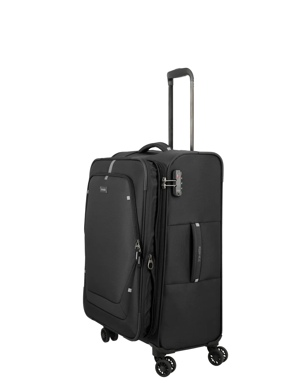 Troler de cala mediu(M) Travelite Umbria cu pliuri extensibile,Negru [12]