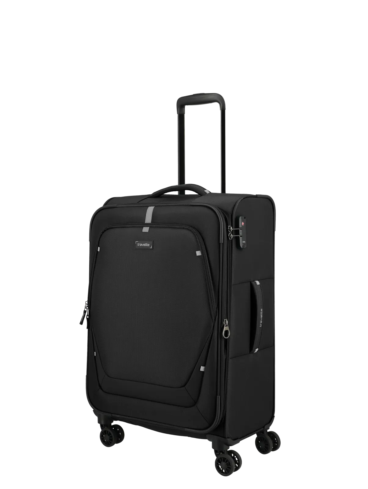 Troler de cala mediu(M) Travelite Umbria cu pliuri extensibile,Negru [10]