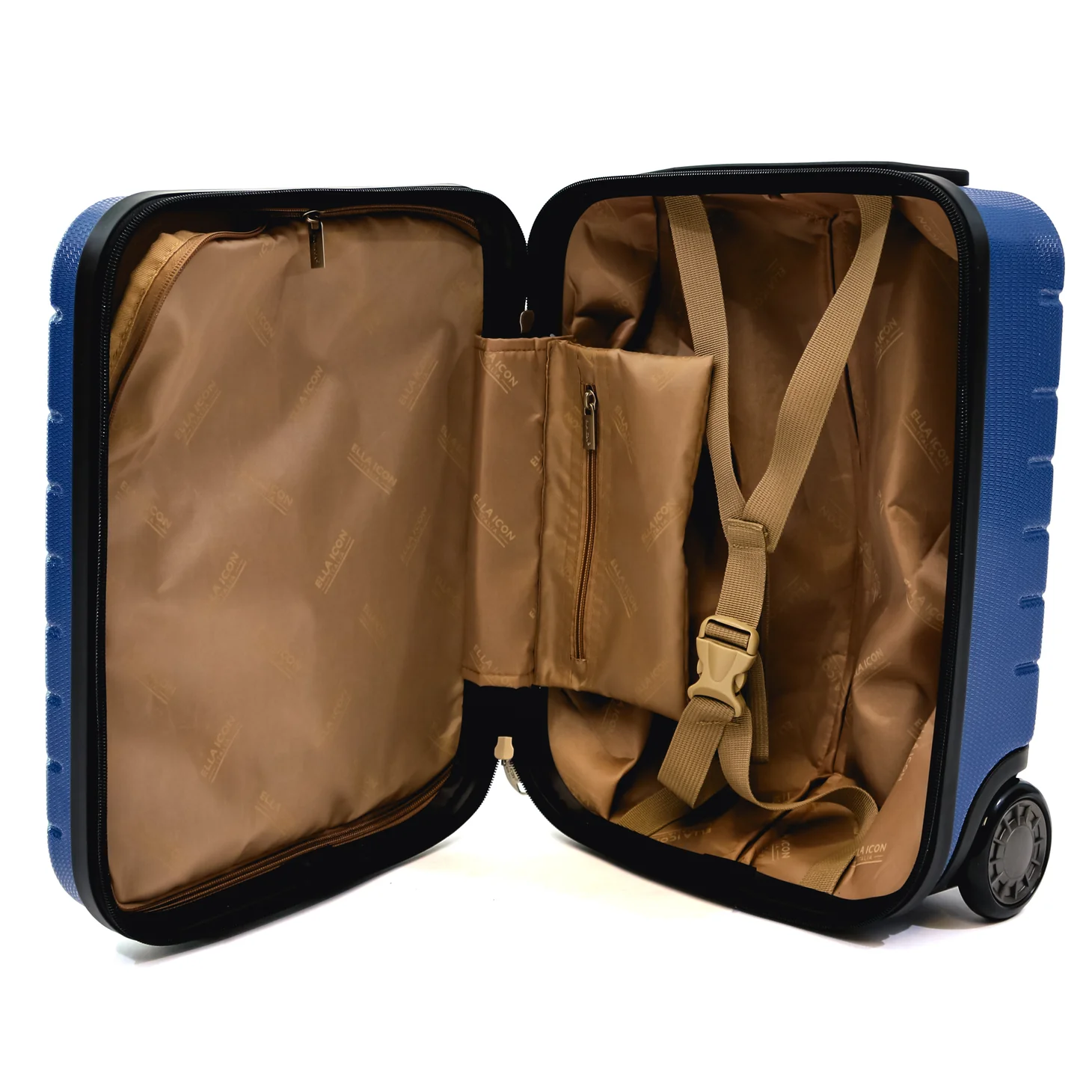 Troler Ella Icon Leaf cu 2 roti, ABS, 40x30x20 cm, Albastru [5]