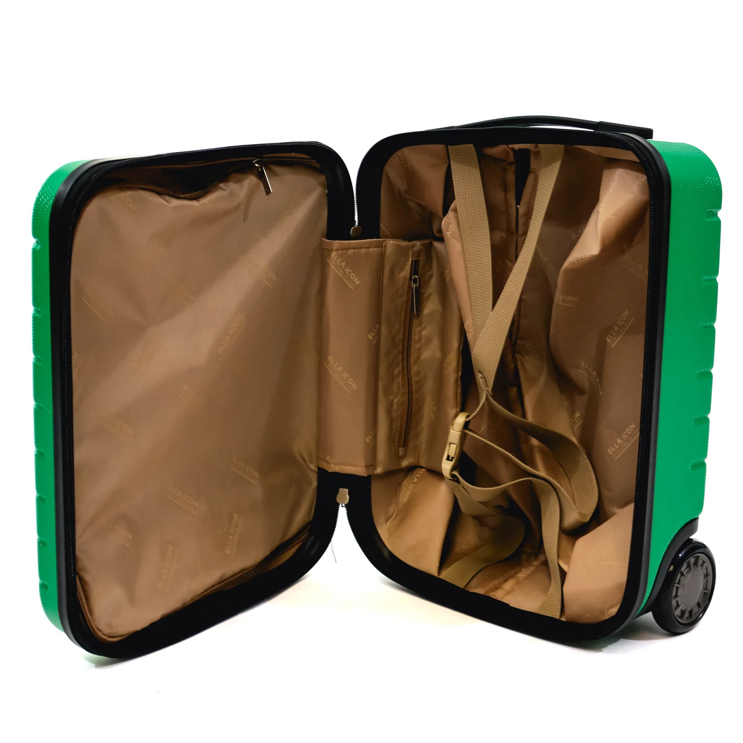 Troler Ella Icon Leaf cu 2 roti, ABS, 40x30x20 cm, Verde [5]