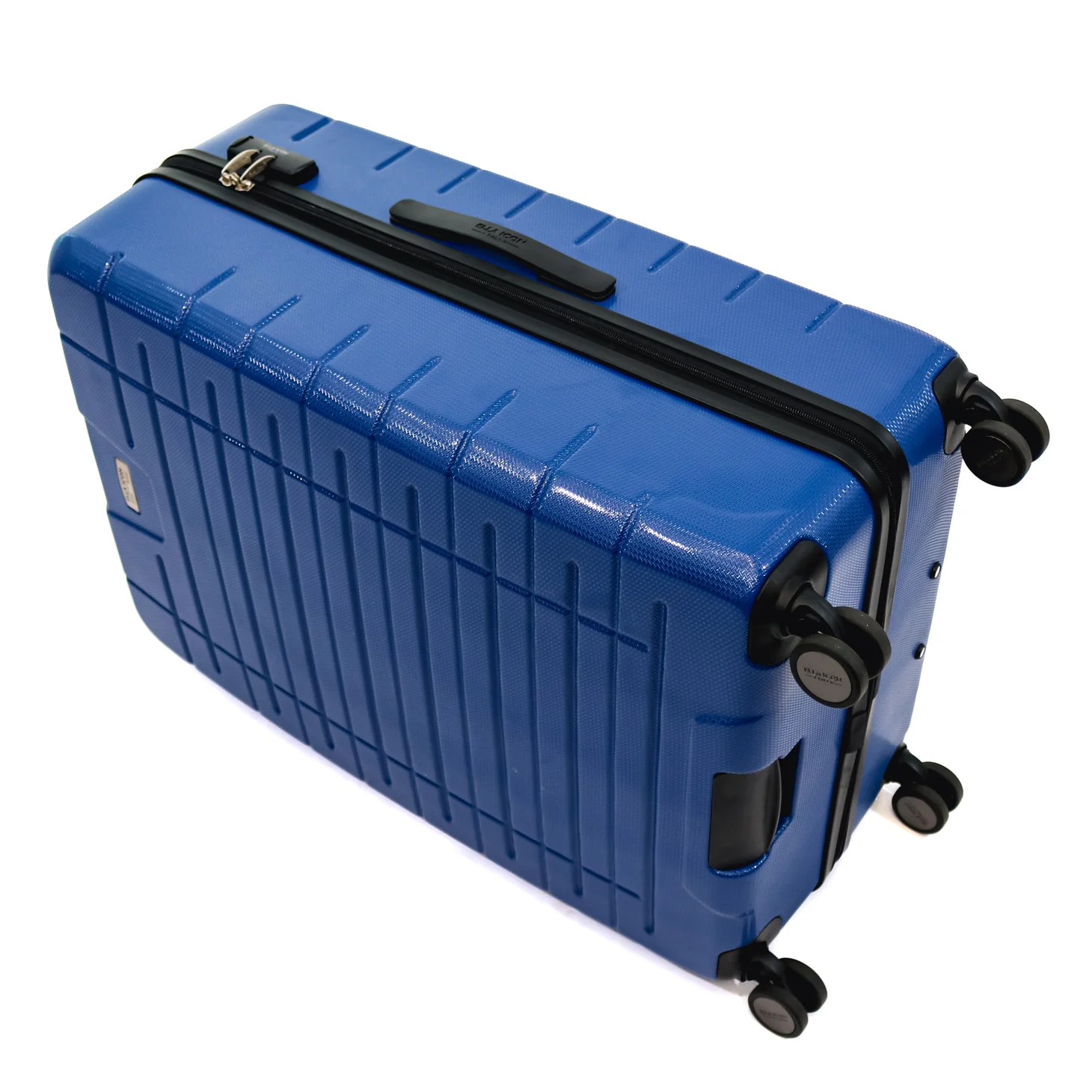 Troler Ella Icon Leaf cu 4 roti duble, ABS, 77x50x30 cm, Albastru [5]