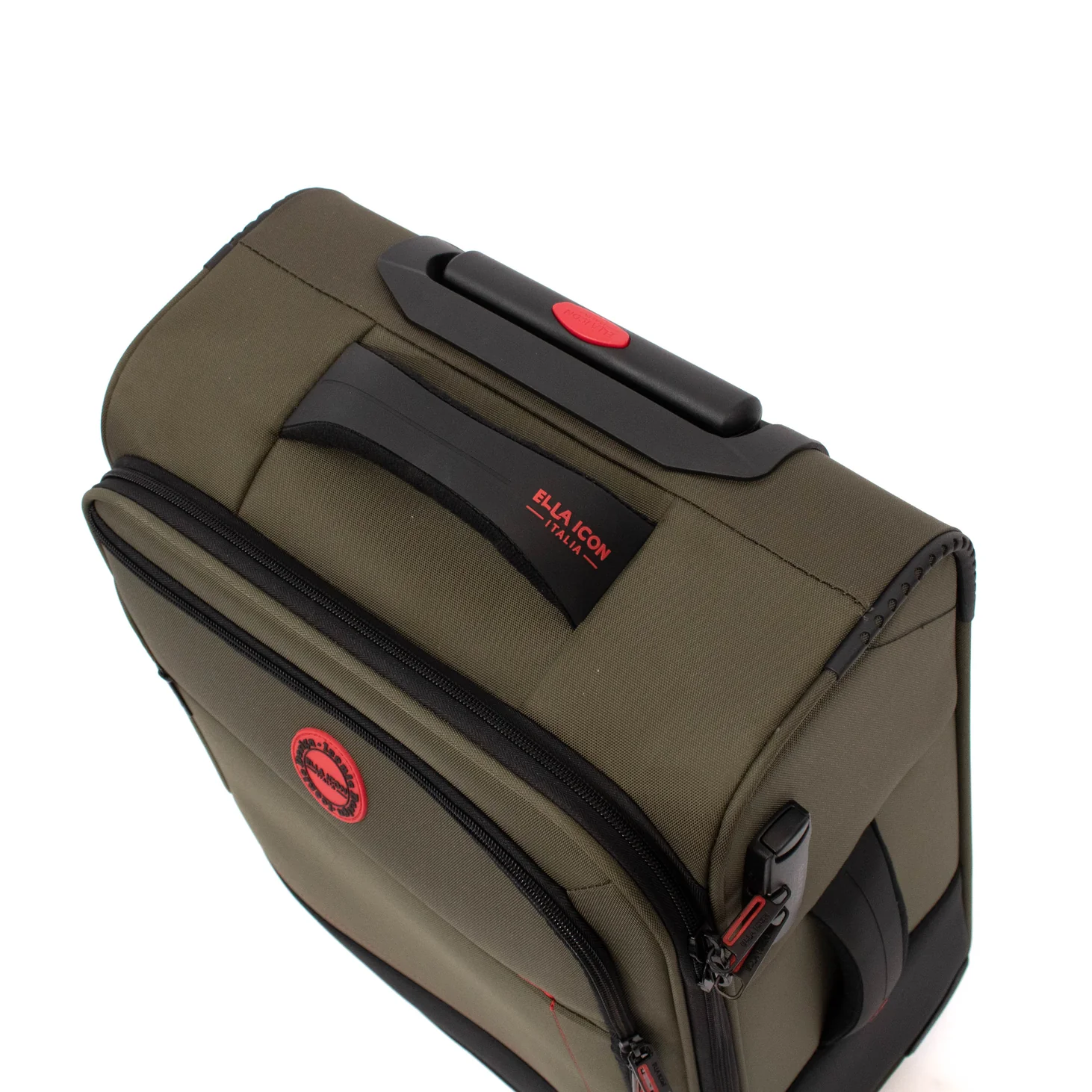 Troler Ella Icon Shadow cu 4 roti duble, Textil, 55x36x21 cm, Kaki [5]