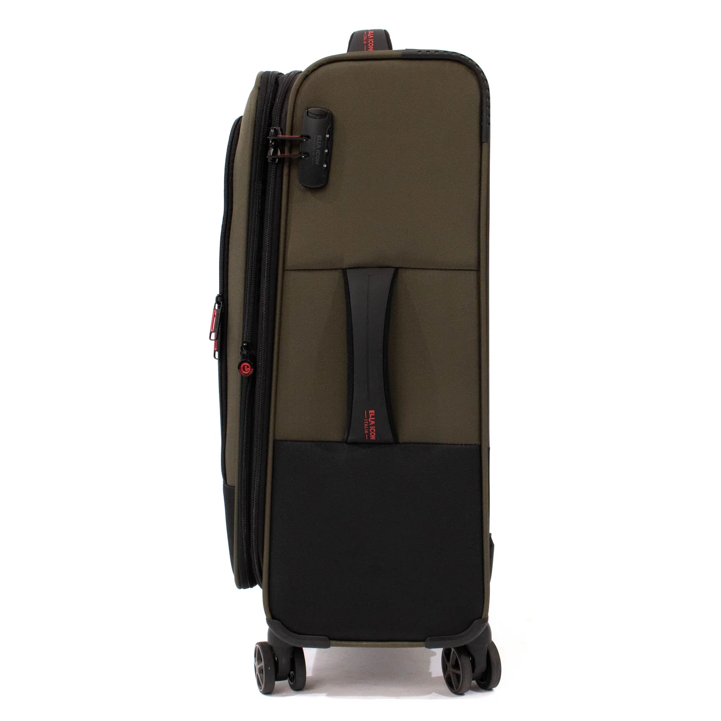 Troler Ella Icon Shadow cu 4 roti duble, Textil, 80x47x29 cm, Kaki [5]