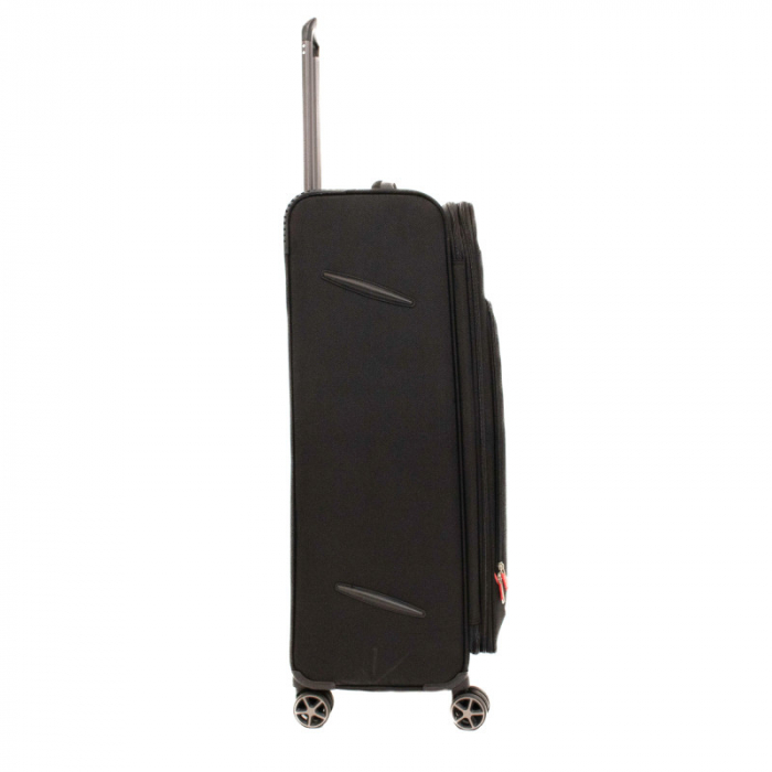 Troler de cala mare(L) Lamonza Smiley 79x46x28 cm, 3.8 kg, expandabil 30%, negru/rosu [6]