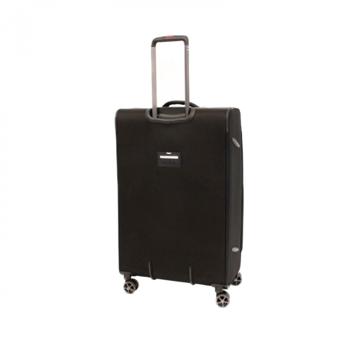 Troler de cala mare(L) Lamonza Smiley 79x46x28 cm, 3.8 kg, expandabil 30%, negru/rosu [2]