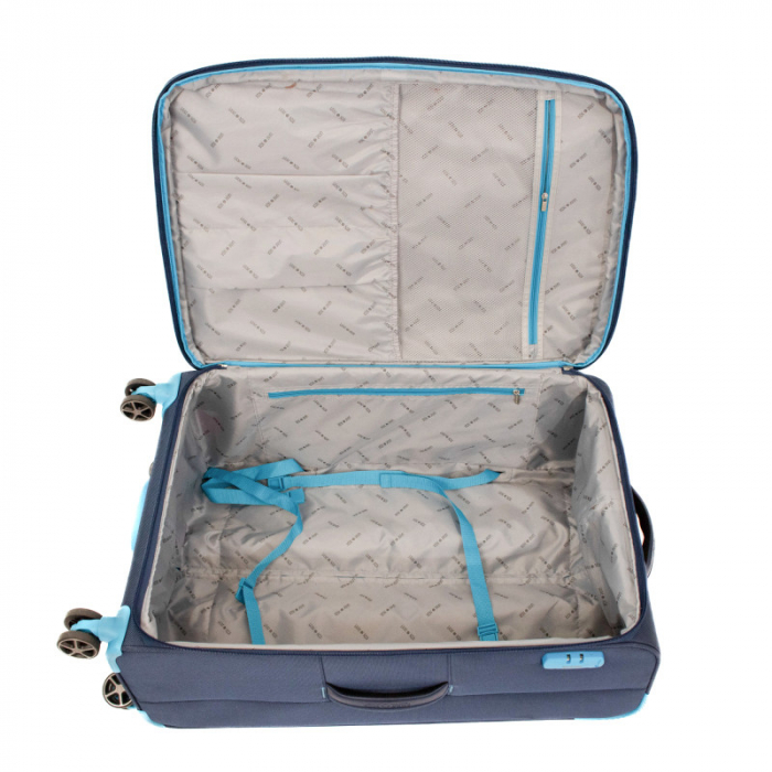 Troler de cala mare (L) Lamonza Ultralight Albastru inchis / Turcoaz 80x47x30 cm, expandabil 30% [11]