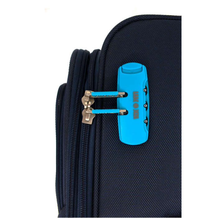 Troler de cala mediu(M) Lamonza Albastru inchis / Turcoaz 69x42x26 cm, expandabil 30% [9]