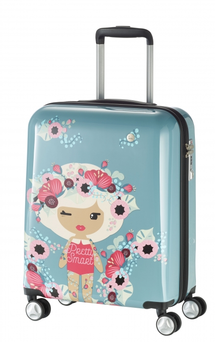 Troler LIL'LEDY 4 roti duble  S - 54 cm, albastru pudrat - inbagaj [2]