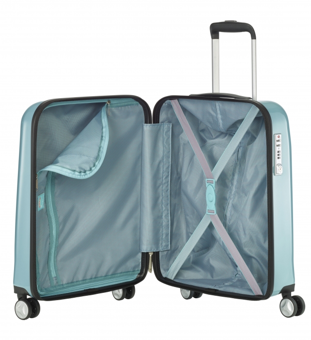 Troler LIL'LEDY 4 roti duble  S - 54 cm, albastru pudrat - inbagaj [5]