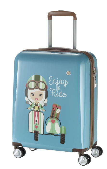 Troler LIL'LEDY 4 roti duble  S- 54 cm, turquoise -inbagaj [2]