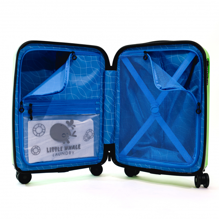 Troler pentru copii Ella Icon Balena Albastra - Verde 55X40X24 CM [4]