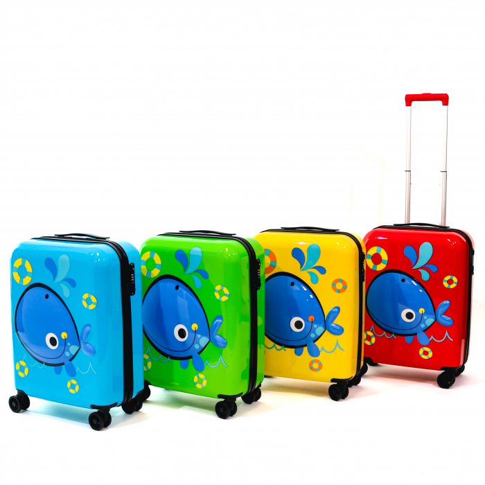 Troler pentru copii Ella Icon Balena Albastra - Rosu 55X40X24 CM [5]